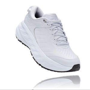 Hoka One One Bondi Womens SR size 7.5 b regular white leather